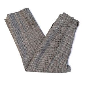 Vintage 60s Plaid Cropped Wool Pants